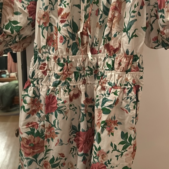 Anthropologie Somerset Green and Pink Floral Maxi Dress - Picture 5 of 8